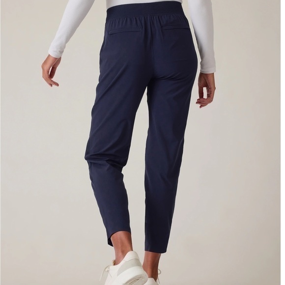NWT Athleta Brooklyn Mid Rise Ankle Pants Navy Blue - Picture 2 of 5